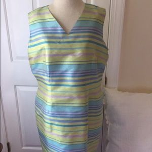 NWOT Marooni silk striped dress Size 16